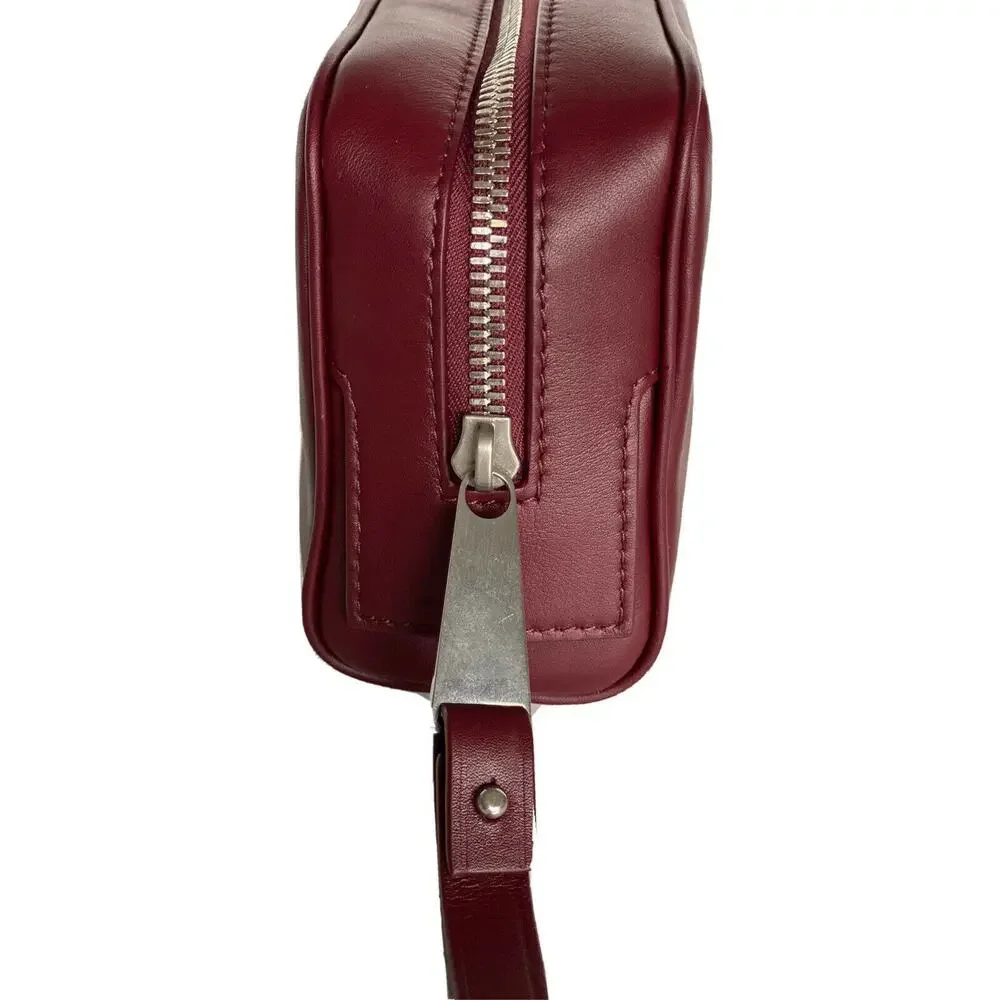 NWT $1020 Bottega Veneta Leather Bordeaux Small Toiletry Case Pouch 575557 Italy